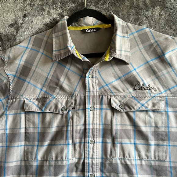 Cabela's Other - Cabelas‎ Shirt Mens XL Plaid Outdoor Field Shirt Jacket Elbow Patches Hunting